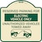 Signmission Reserved Parking for Electric Vehicle Only Unauthorized Vehicles Towed Away, A-DES-TG-1818-23113 A-DES-TG-1818-23113 - alternate 1